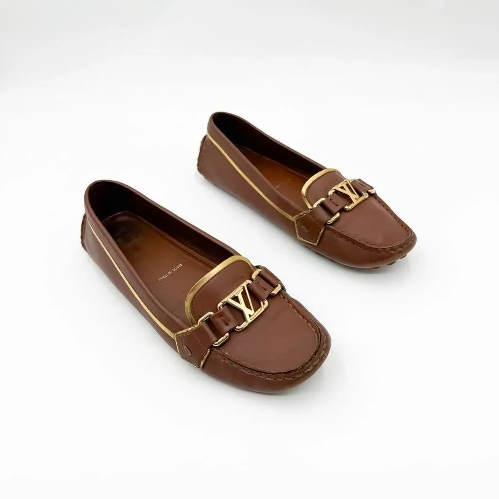 Louis Vuitton LV Loafers Leather Moccasins Flats EU 37 US 7